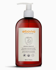 Erbaviva stretch mark oil bottle close-up for daily hydration