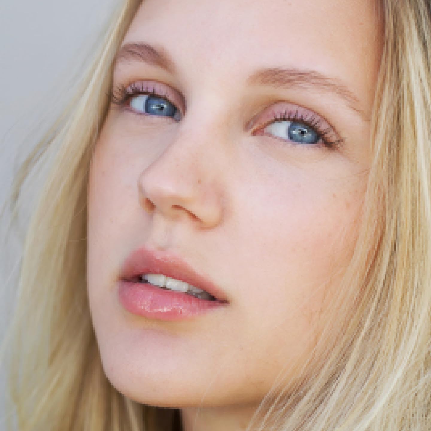 Close-up of eyes wearing Ere Perez mascara showing defined lashes.
