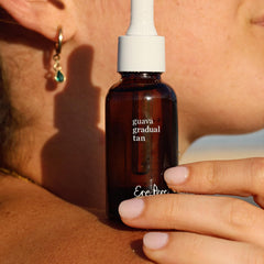 Ere Perez Guava Gradual Tan vitamin-c boost brightens the complexion with a gentle glow.