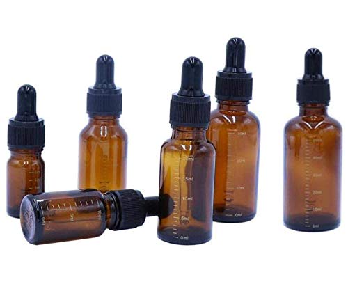 ericotry 3-pack amber glass dropper bottles for complete kit storage