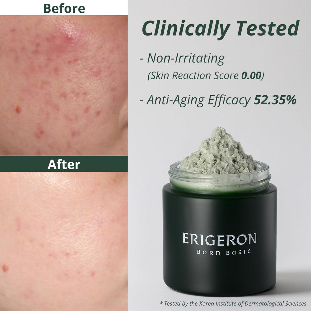 ERIGERON Heartleaf Cleanser foam-texture shows creamy daily cleansing.