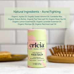 Erleia Solid Face Balm traveling in a compact, on-the-go routine.