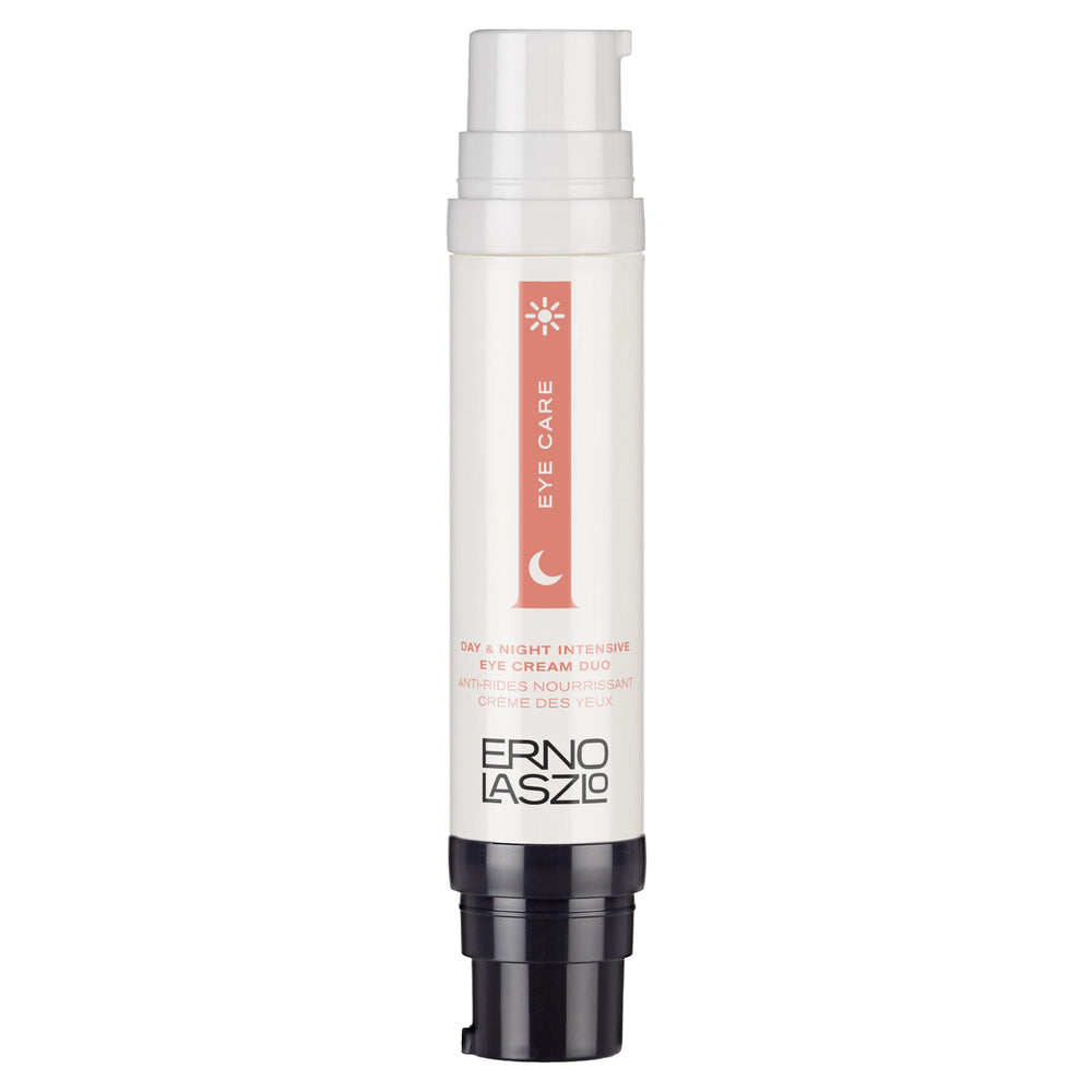Erno Laszlo Day Eye Cream tube close-up highlighting hydration and brightness