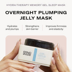 Erno Laszlo Hydra-Therapy Memory Gel Sleep Mask texture closeup showing melt-in design