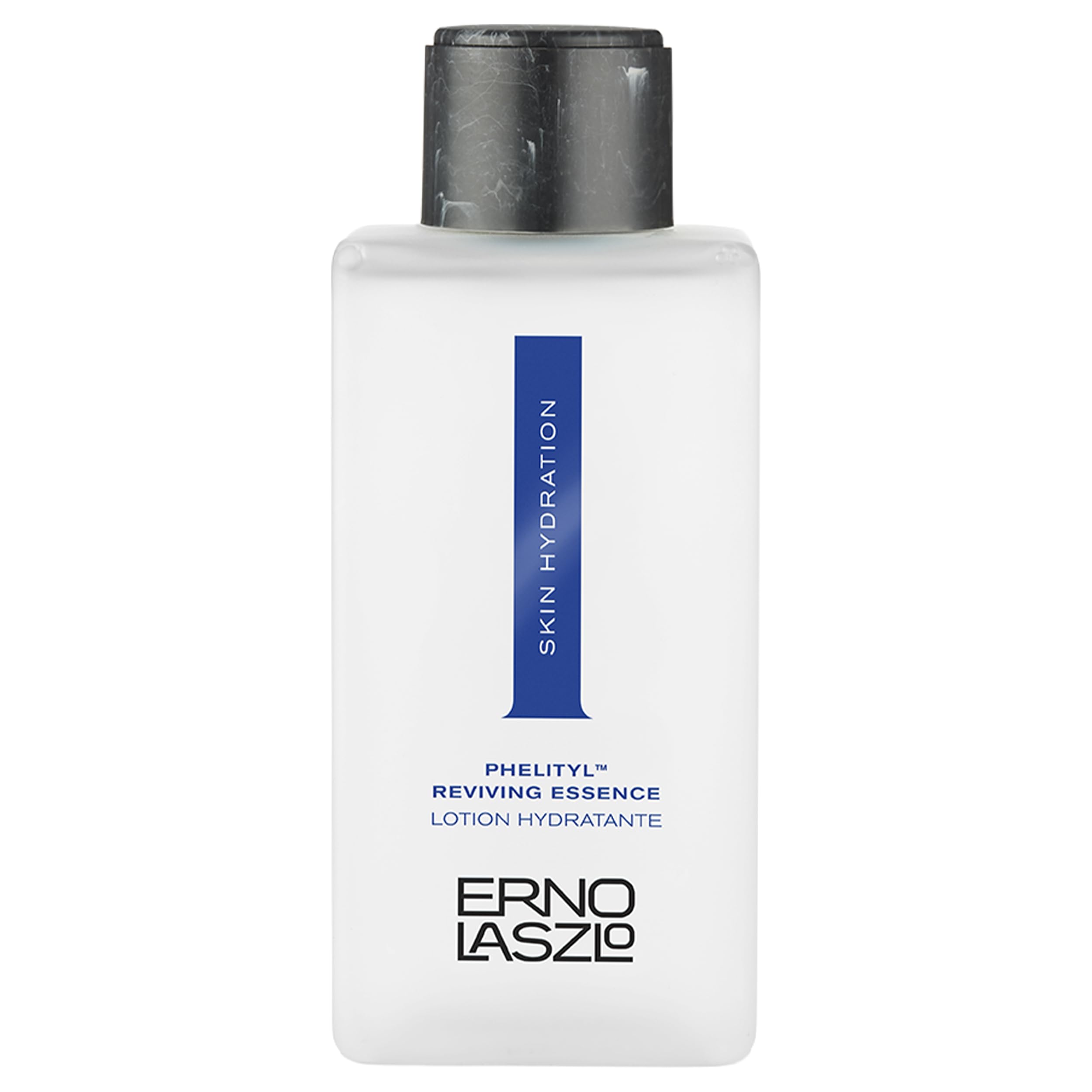 Erno Laszlo Phelityl Reviving Essence bottle view shows hydration focus for dry skin