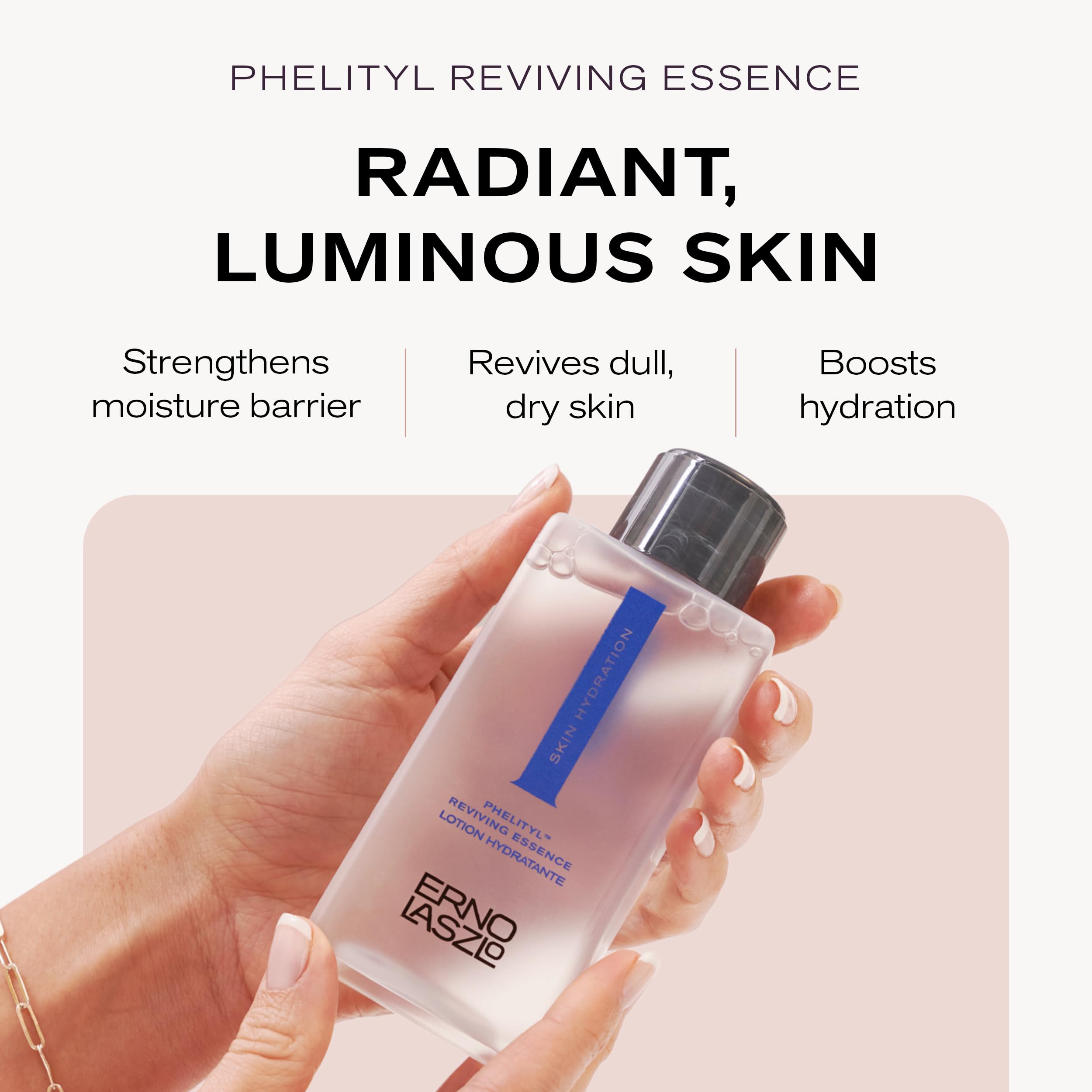 Erno Laszlo Phelityl Reviving Essence pump-dispense close-up for easy daily use