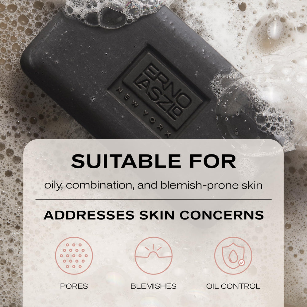 Lather formed by Erno Laszlo Sea Mud Bar during cleansing