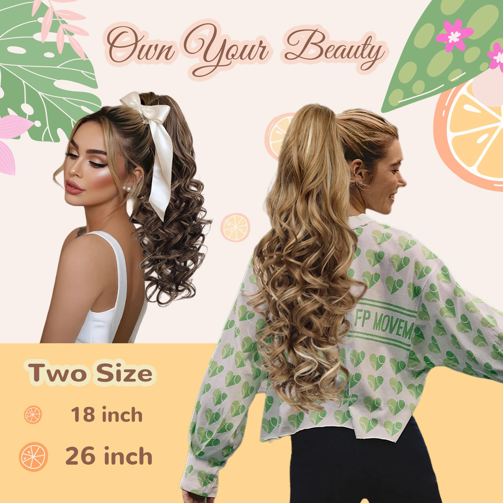 EROADE versatile ponytail extension for parties and dates