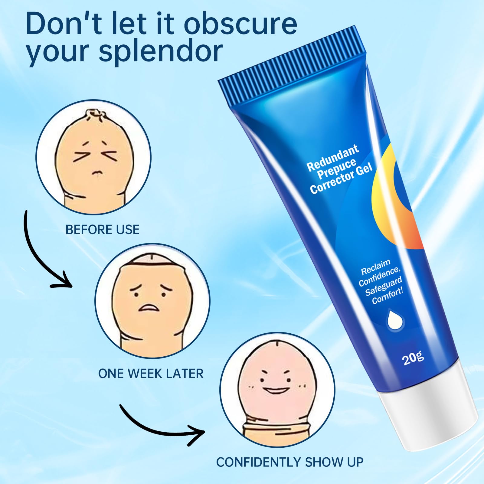 Eroxox Redundant Prepuce Corrector Gel absorption shows quick uptake.