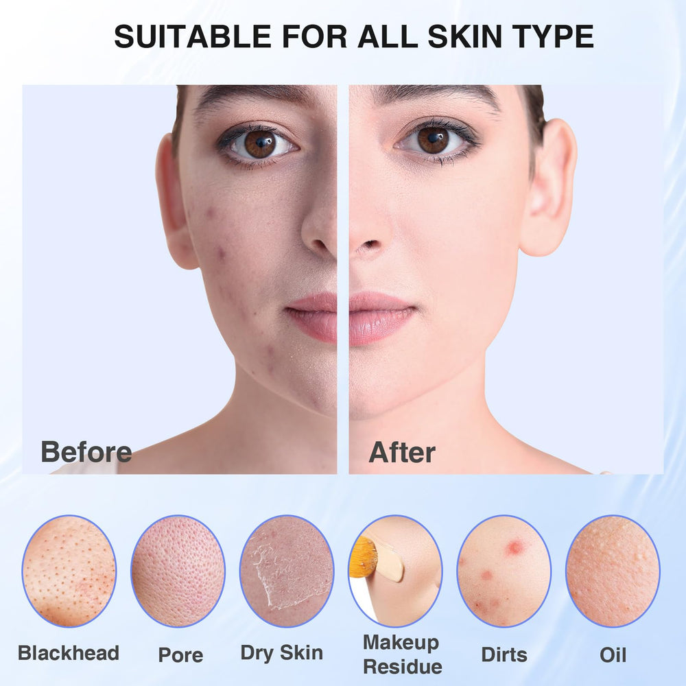 ERROWIN five-speed settings tailor cleansing intensity for all skin types.