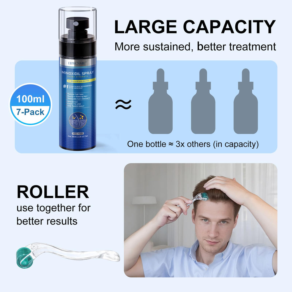 ERWCNMIE label close-up highlights ingredients like biotin and castor oil.
