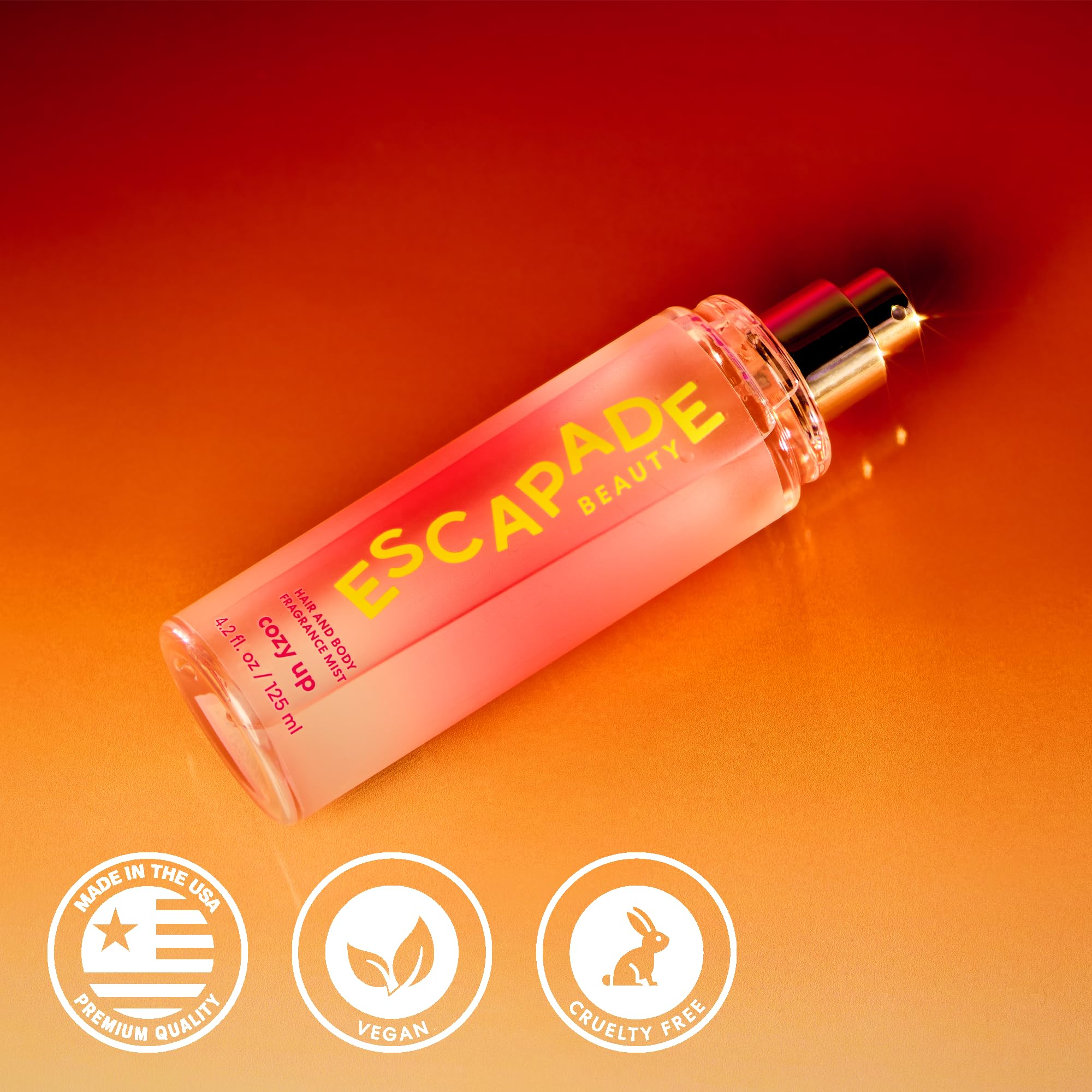 ESCAPADE BEAUTY Cozy Up fragrance room-scene — suggests a cozy, inviting atmosphere in any space.
