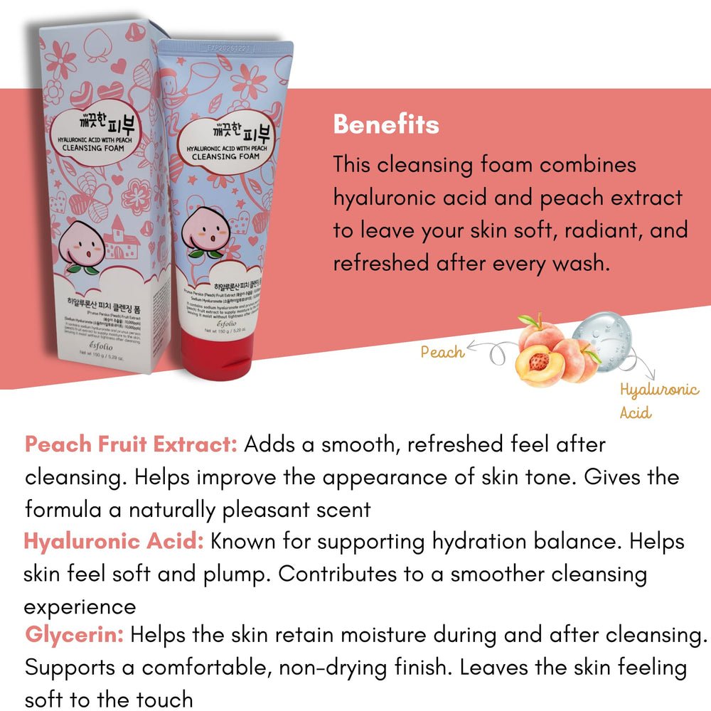Daily-use gentle cleanse by Esfolio suitable for morning and night routines.