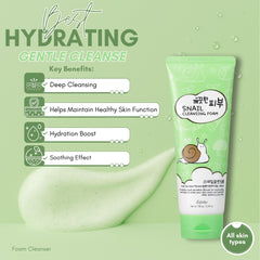 Esfolio Snail Cleansing Foam highlighting snail mucin for hydration