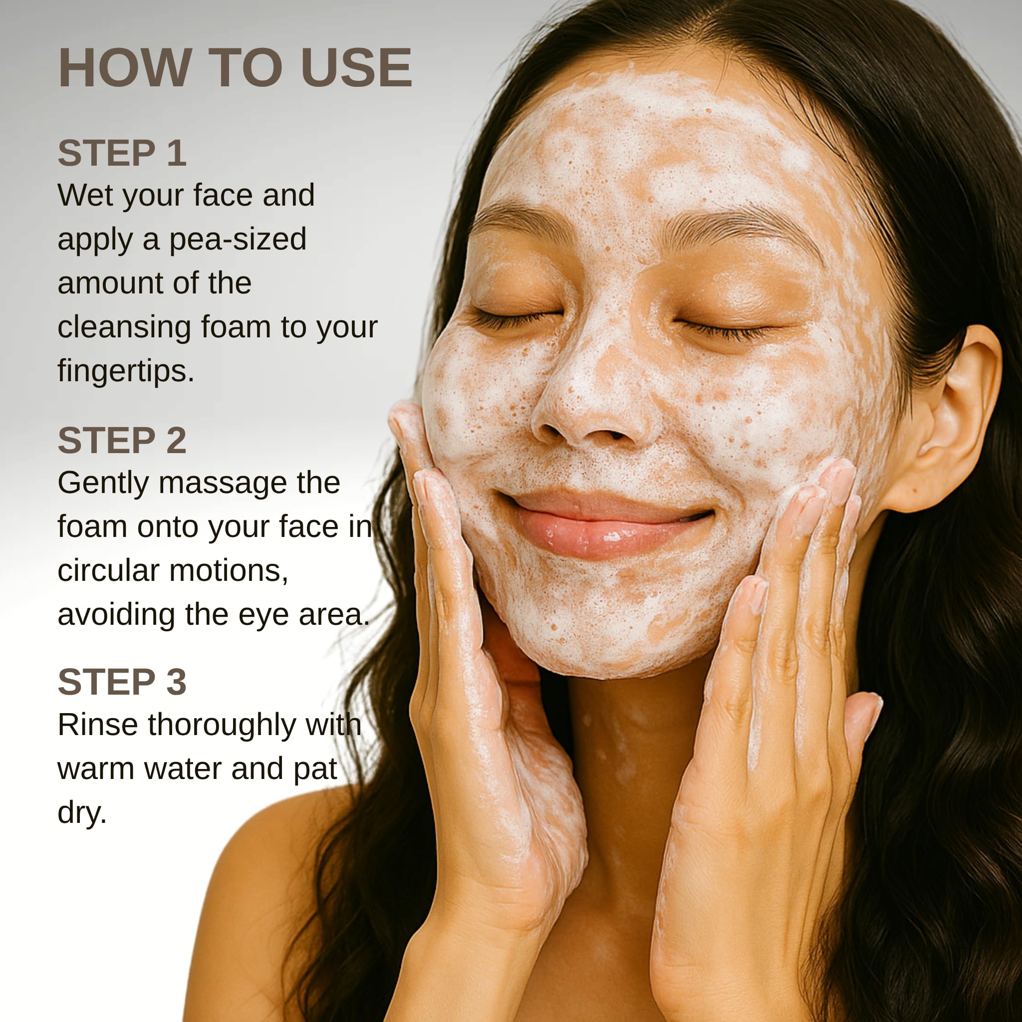 esfolio luxurious foam texture spreads evenly for deep cleansing