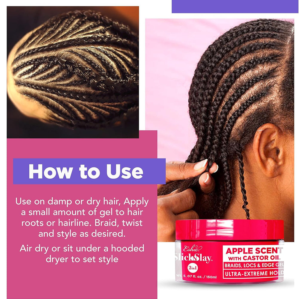 Esha Slick N Slay non-greasy residue feel on hair