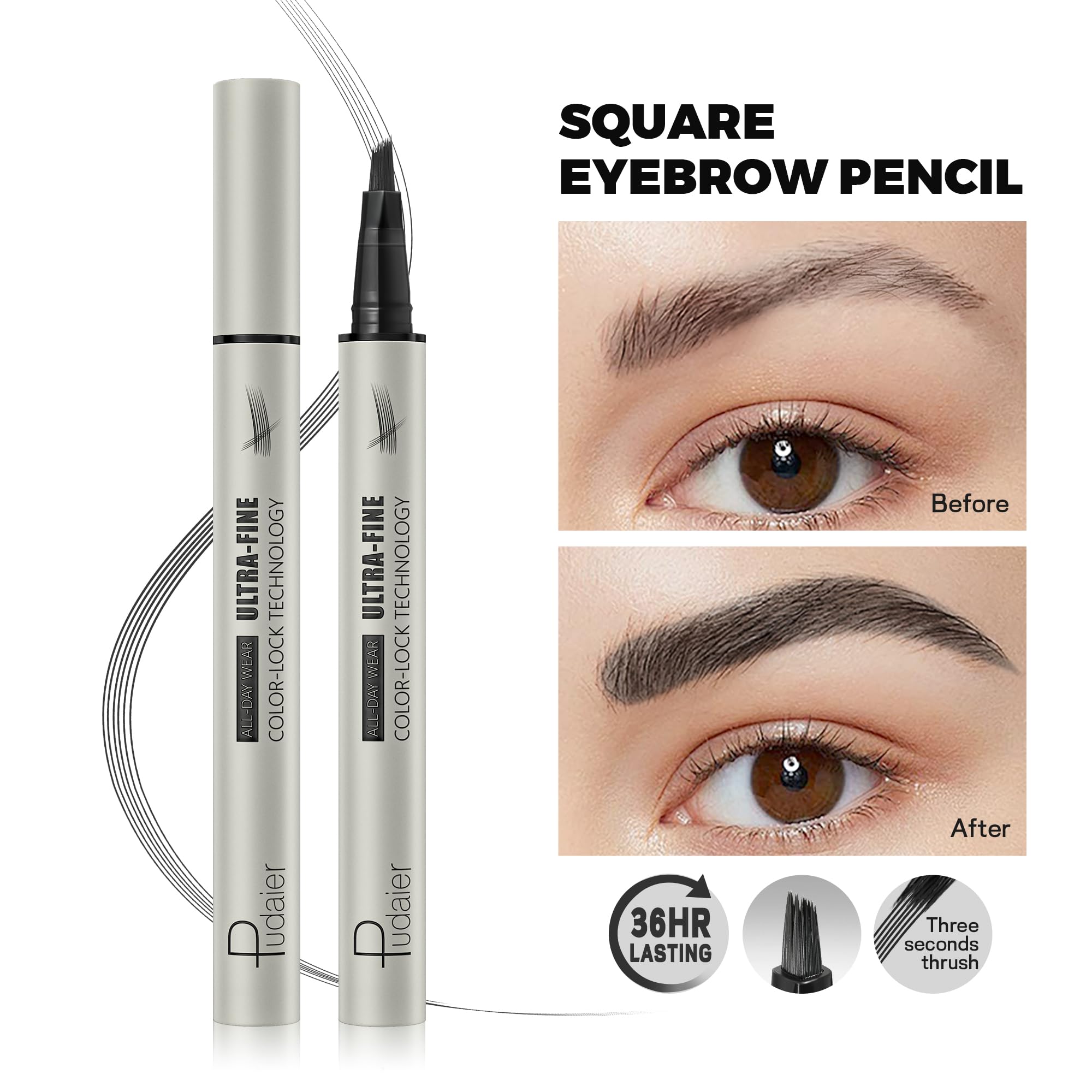 Espoce natural look brow finish blending with hair color for a cohesive look