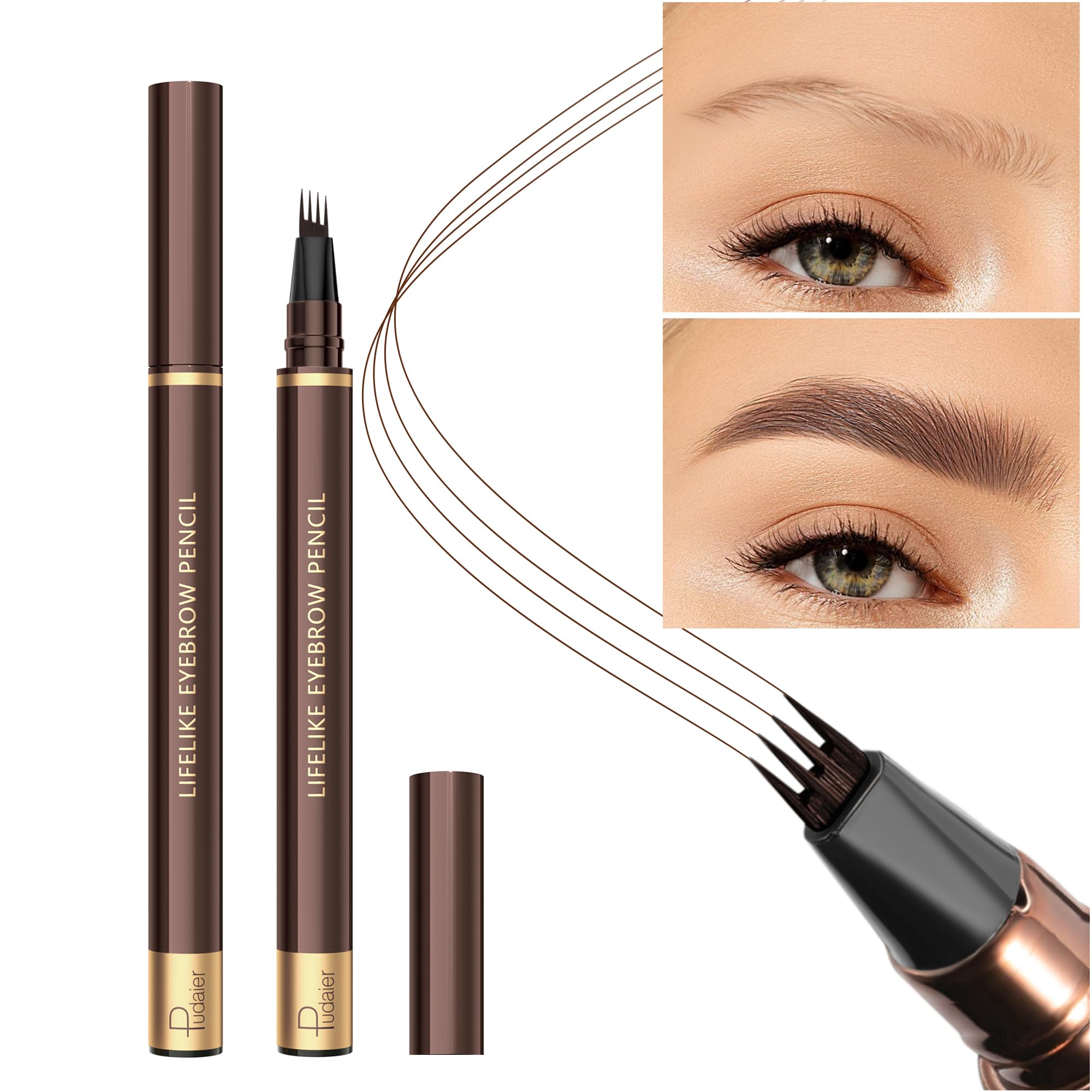 Espoce smooth-ink brow pencil glides for even pigment.