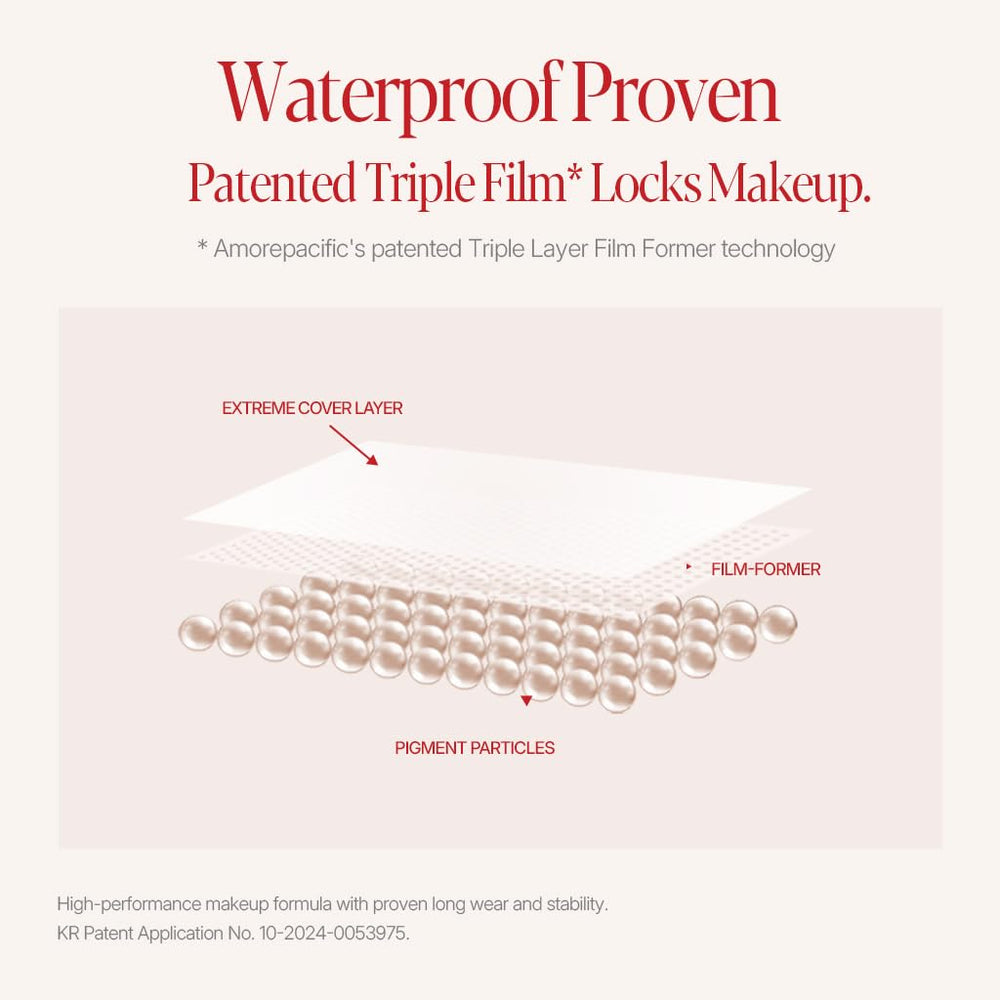 Espoir Be Velvet Cushion full-coverage application demonstrates buildable coverage.