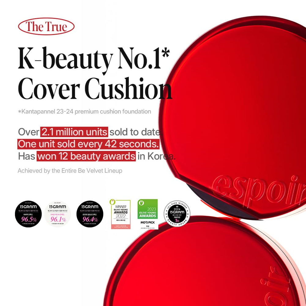 Espoir Be Velvet cushion puff ready for quick, easy coverage.