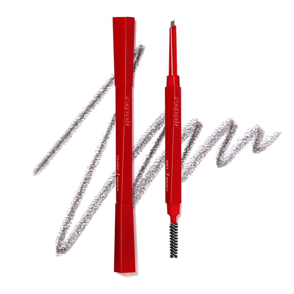 Espoir Brow Balance Pencil No. 2 Cool Gray swatch for natural, defined brows.