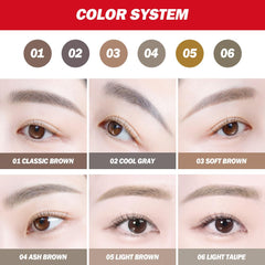 Espoir Brow Balance Pencil 6 Light Taupe full-surface tip for even, textured brows.