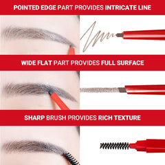 Espoir Brow Balance Pencil sharp brush adds fine hair-like detail.
