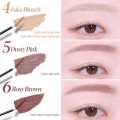 Espoir Brow Color Fixing Cara 3 Cool Gray stays put against sweat and humidity.