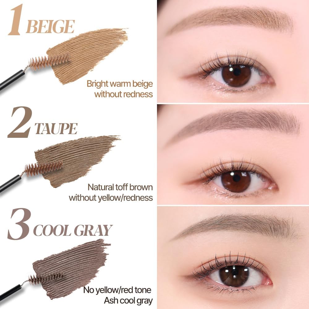 Espoir Beige shade swirls warm beige without undertones on brow