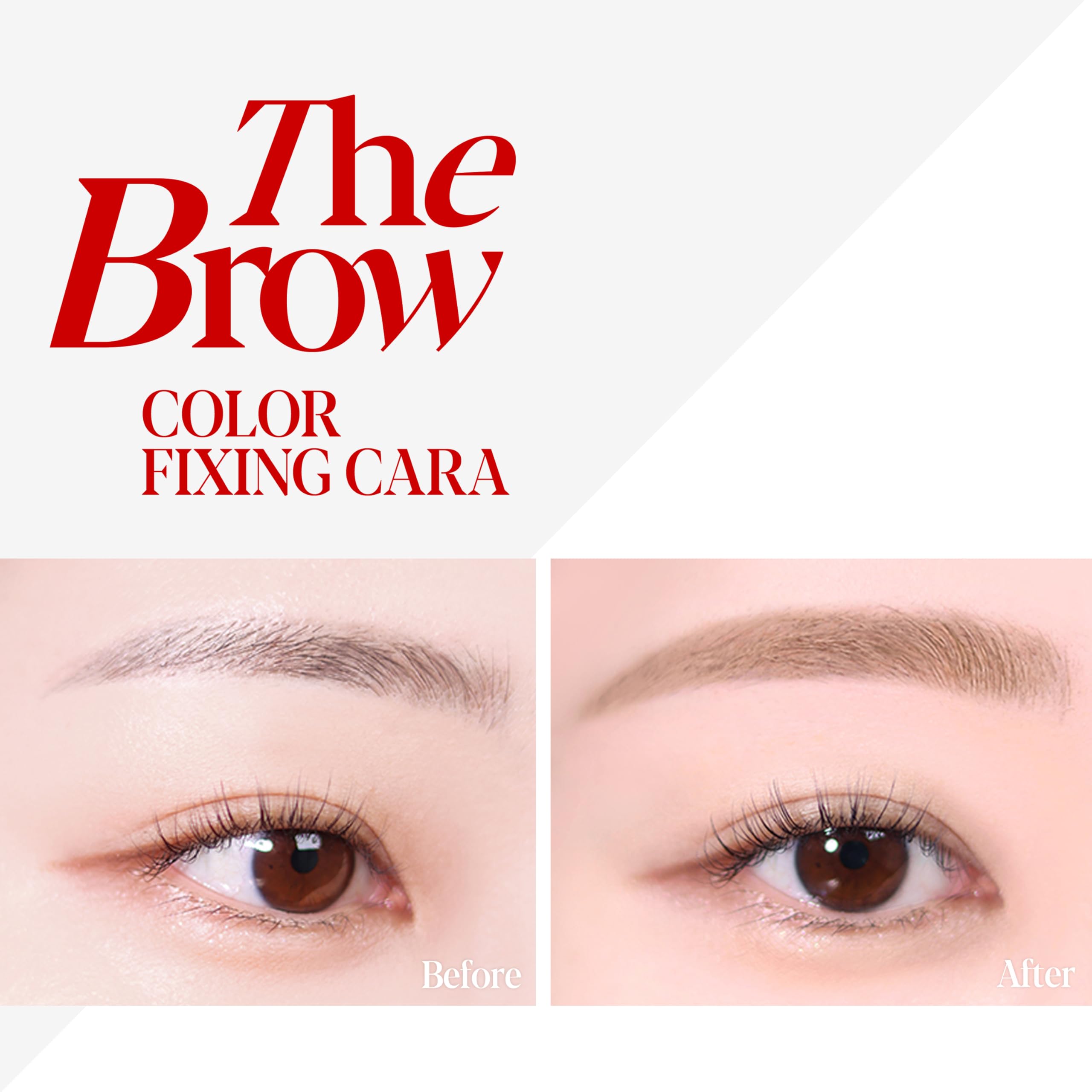 Espoir The Brow Color Fixing Cara skinny brush shapes brow hairs precisely