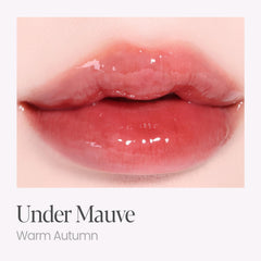 Espoir Couture Lip Tint Glaze Under Mauve close-up reveals glassy finish
