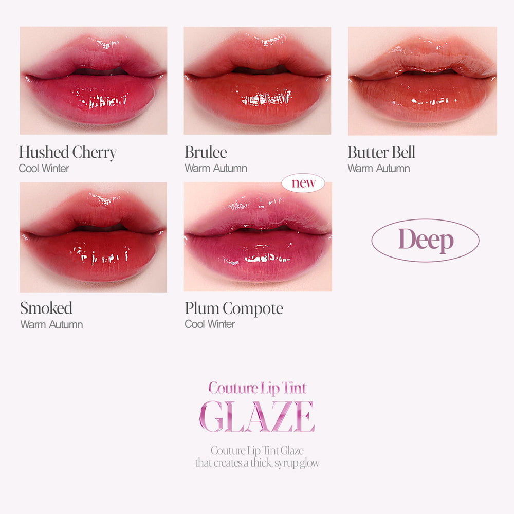 Espoir Couture Lip Tint Glaze Under Mauve glossy finish on lips