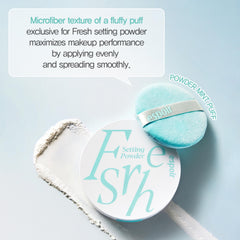 Espoir Puff included for even, smooth makeup application.