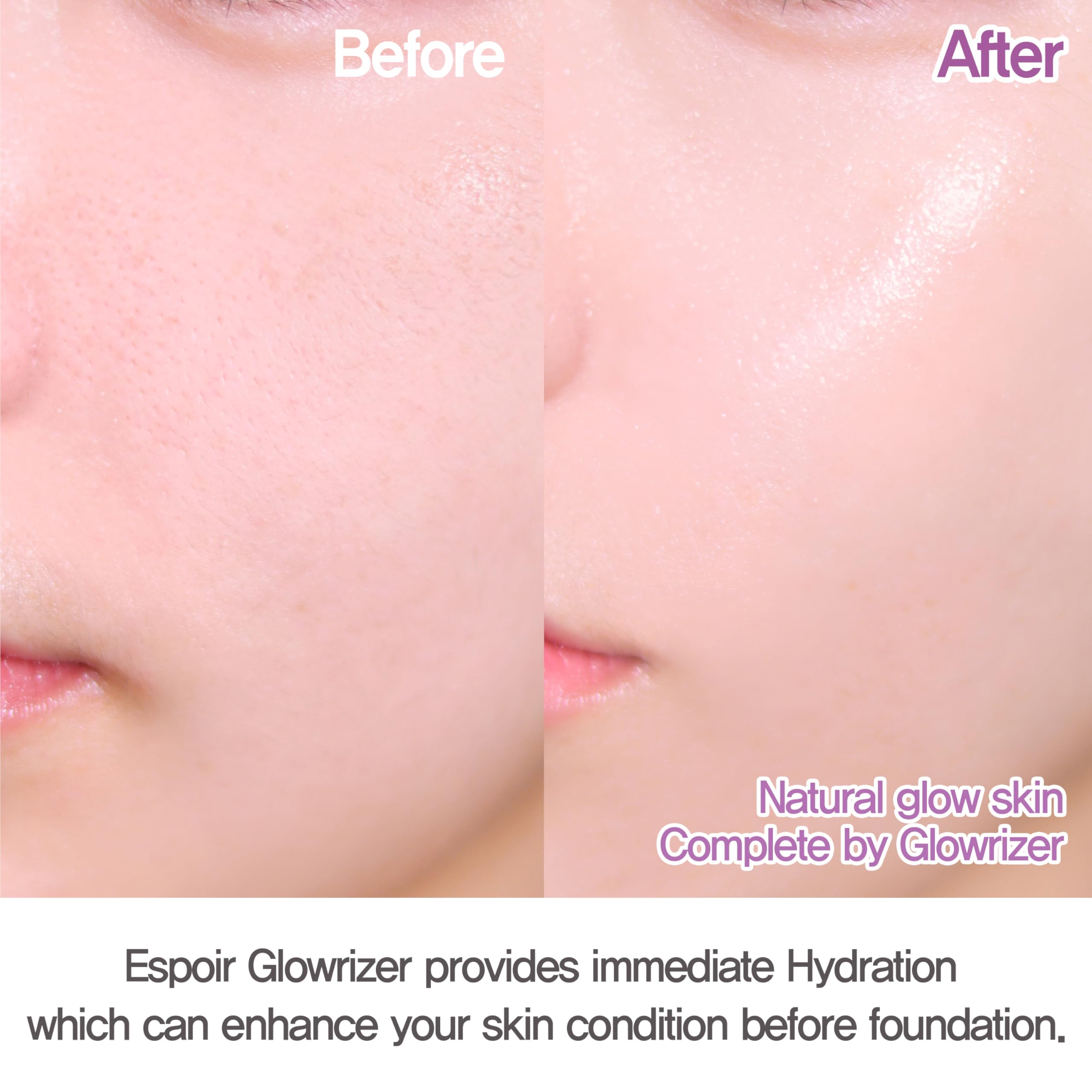Espoir Glowrizer hydrating gel formula for comfortable wear.