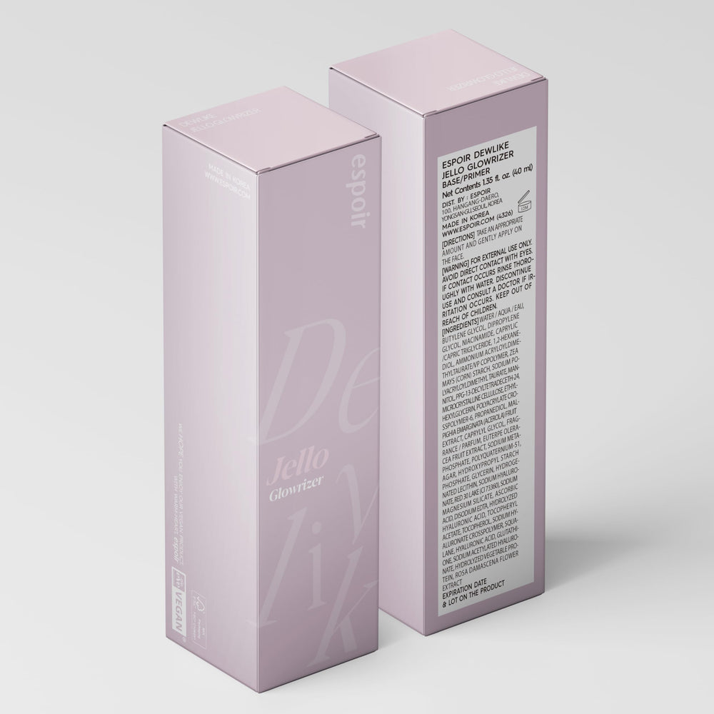 Espoir Glowrizer on-face glow for a dewy look.