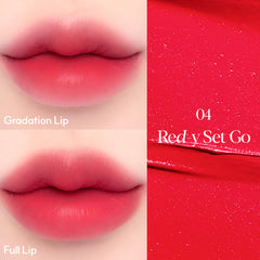 Espoir Lipstick Nowear Volume Matte 4 creamy texture demonstrated for smooth, comfortable application