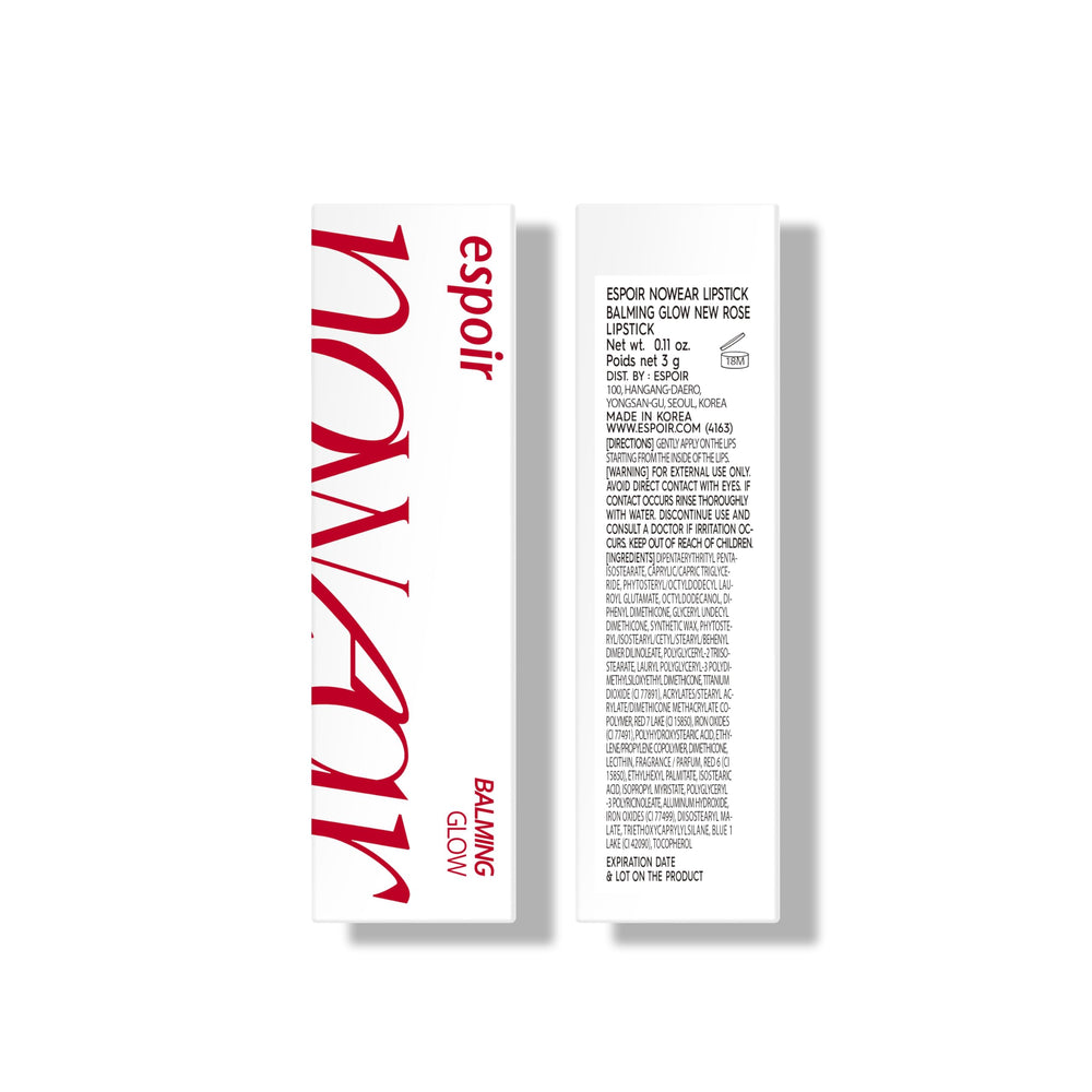 Espoir Nowear Balming Glow vegan cruelty-free label from Korea