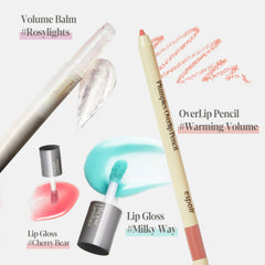 Espoir Plumpies OverLip Pencil 2 mlbb color swatch for everyday wear.