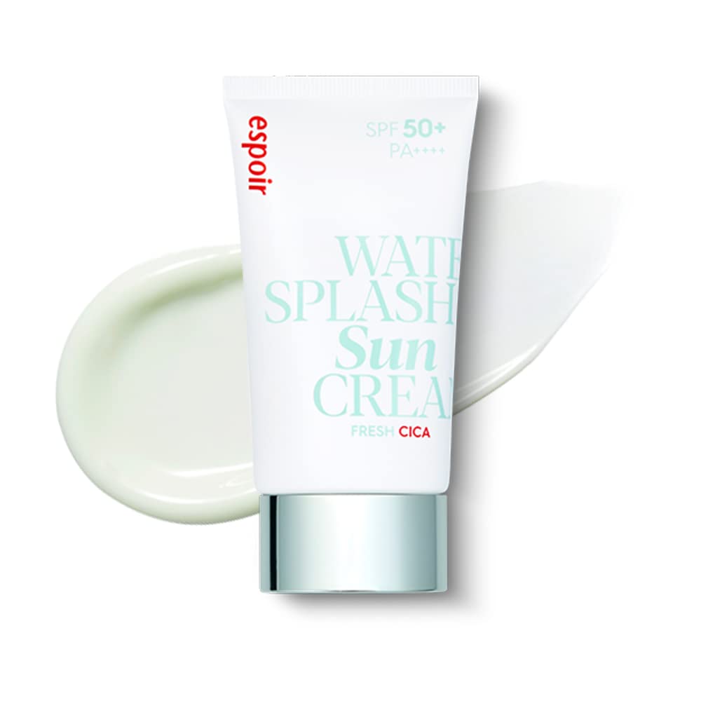 Espoir Water Splash Sun Cream bottle with pump for easy sun protection
