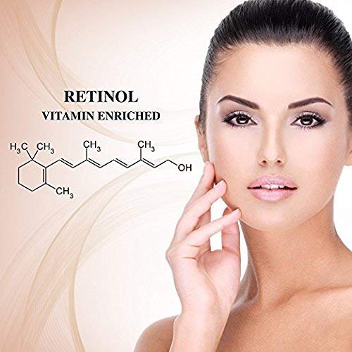 Face application of Essence Of Arcadia Retinol Moisturizer demonstrates light, non-greasy feel.