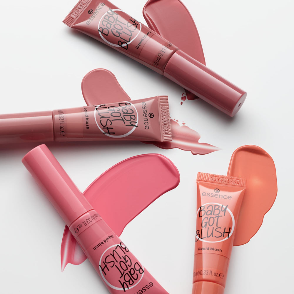 essence Baby Got Blush Liquid Blush in Blushin Berry for a berry-toned flush.