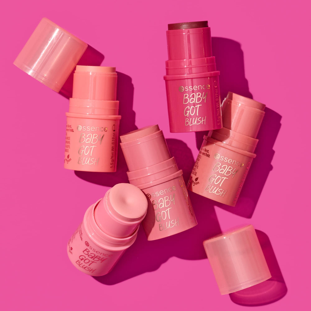 essence Baby Got Blush Stick packaging highlighting on-the-go convenience