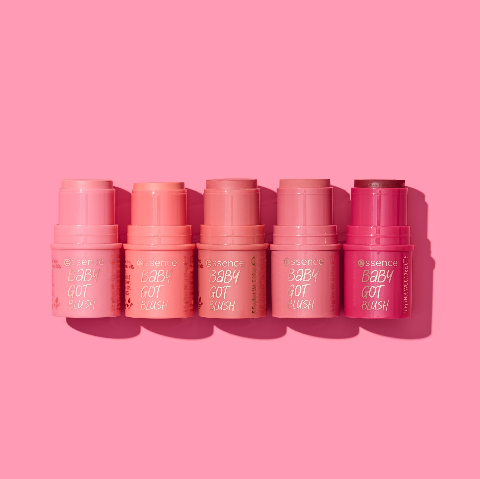 essence Baby Got Blush Stick shown as travel-friendly in a purse