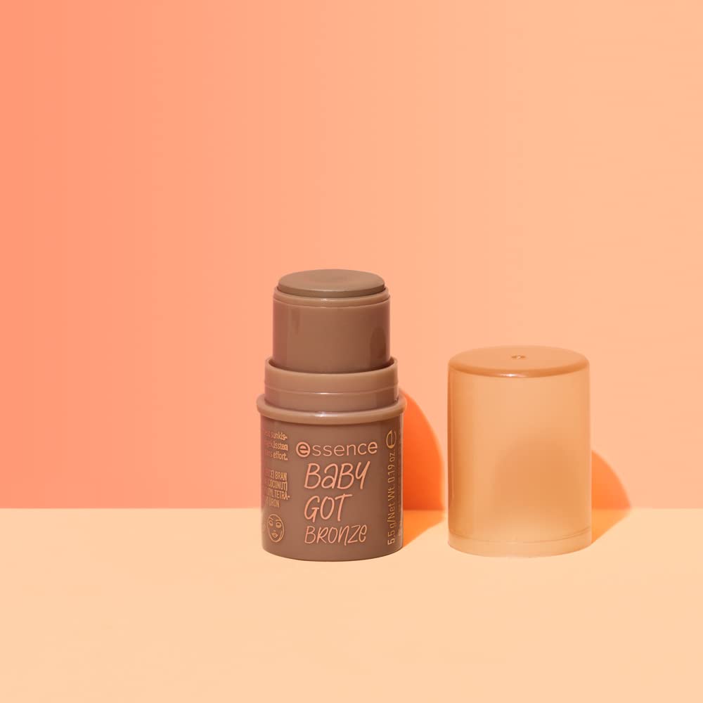 essence Baby Got Bronze on lids and lips for cohesive glow.