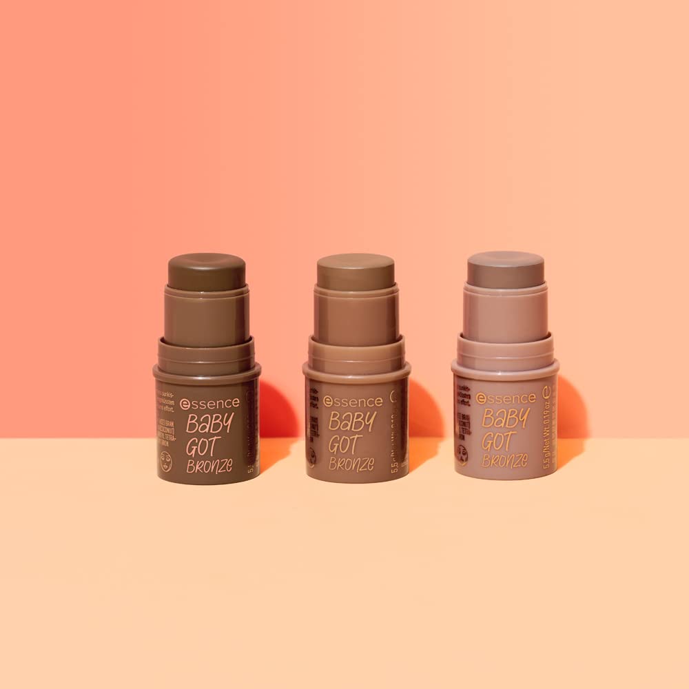 essence Baby Got Bronze packaging close-up shows vegan cruelty-free credentials.