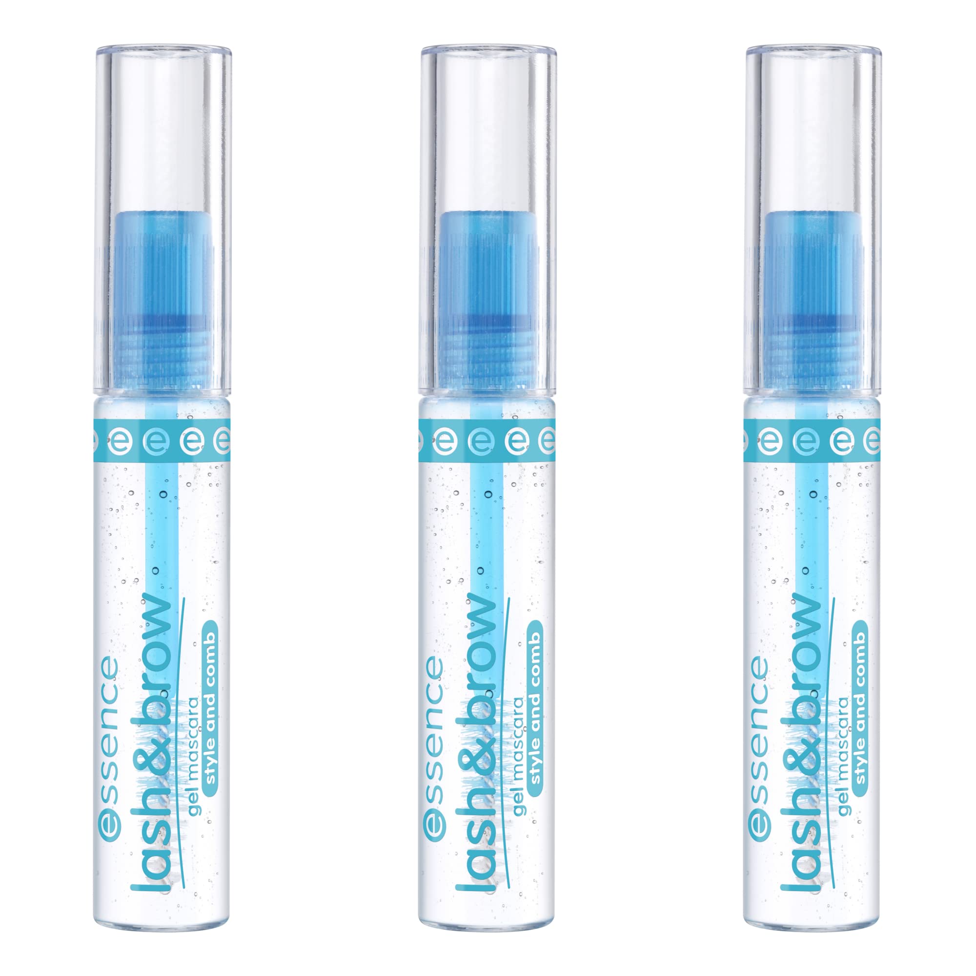 essence clear brow gel with applicator brush for precise shaping