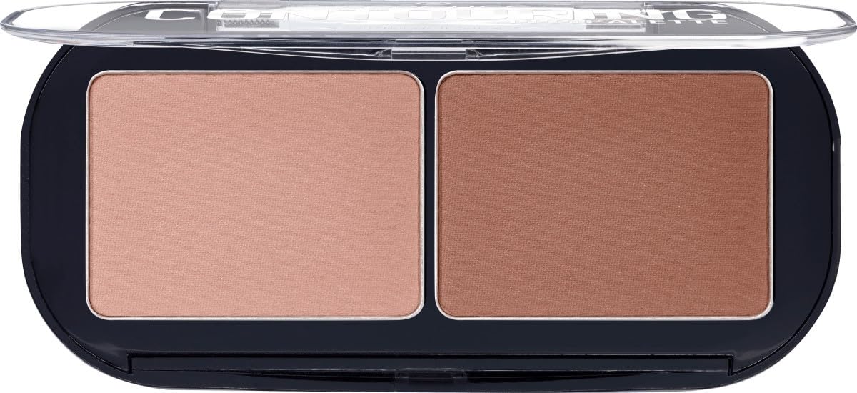 Essence Contouring Duo Palette swatches showing neutral tones for everyday contouring