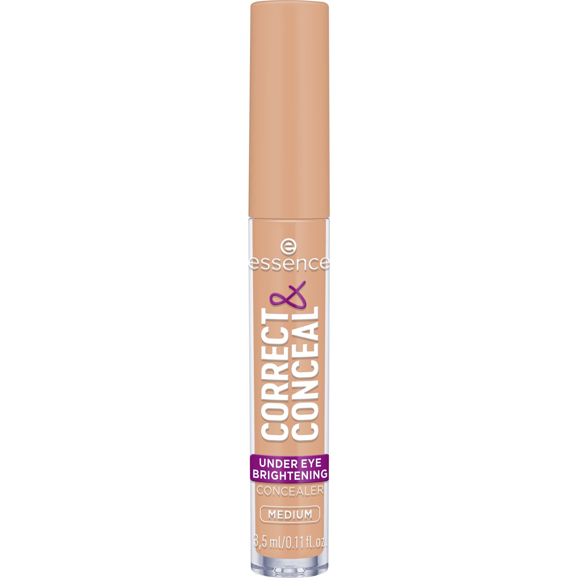 essence Correct & Conceal 20 Medium bottle showing lightweight formula for bright under-eyes