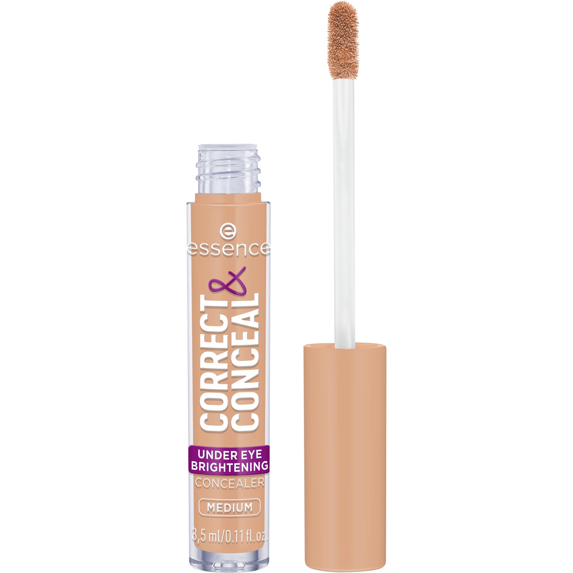 essence Correct & Conceal peach nude swatch for natural brightness