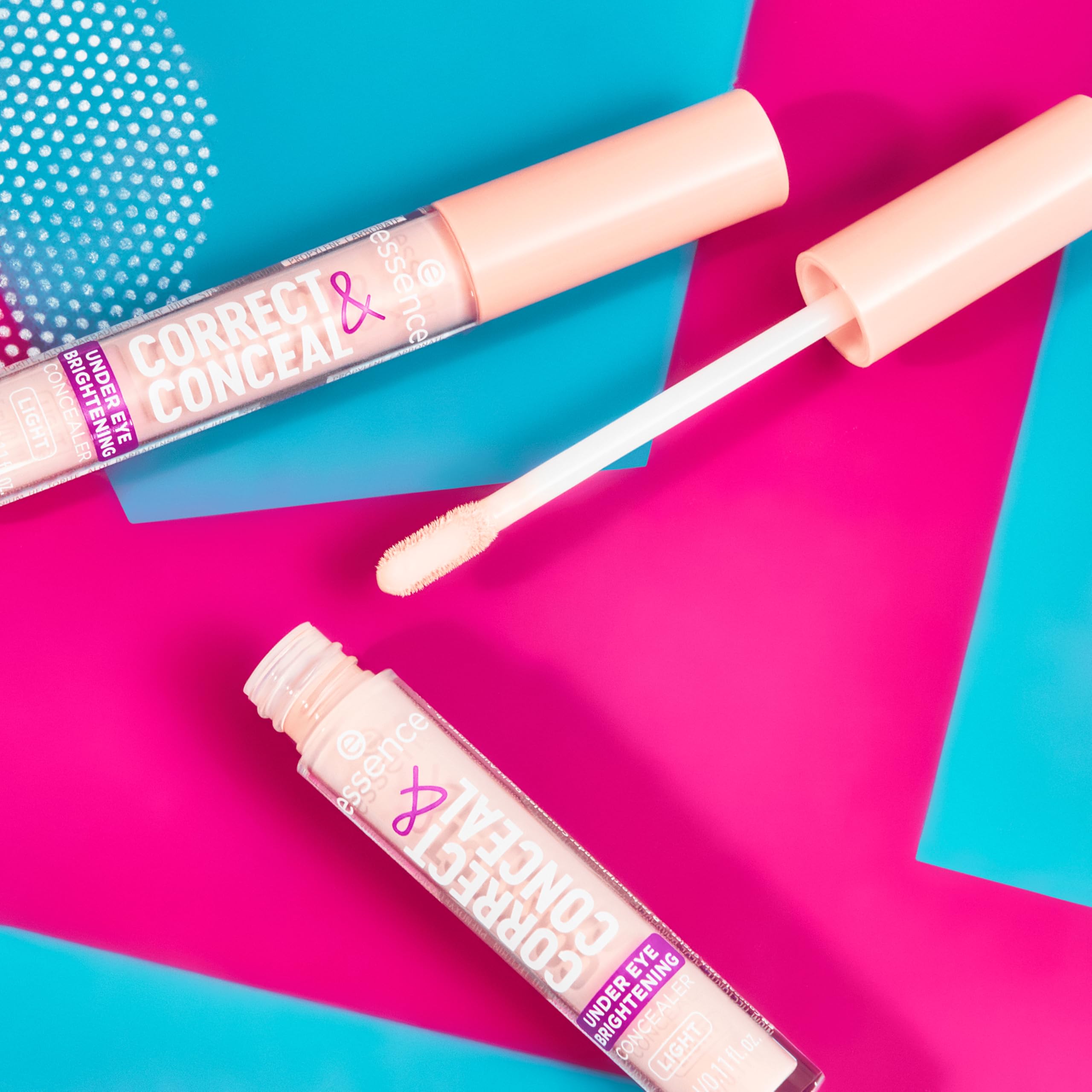 essence Correct & Conceal close-up reveals lightweight, crease-free finish.
